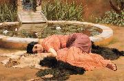 John William Godward Dolce far Niente or Sweet Nothings USA oil painting artist